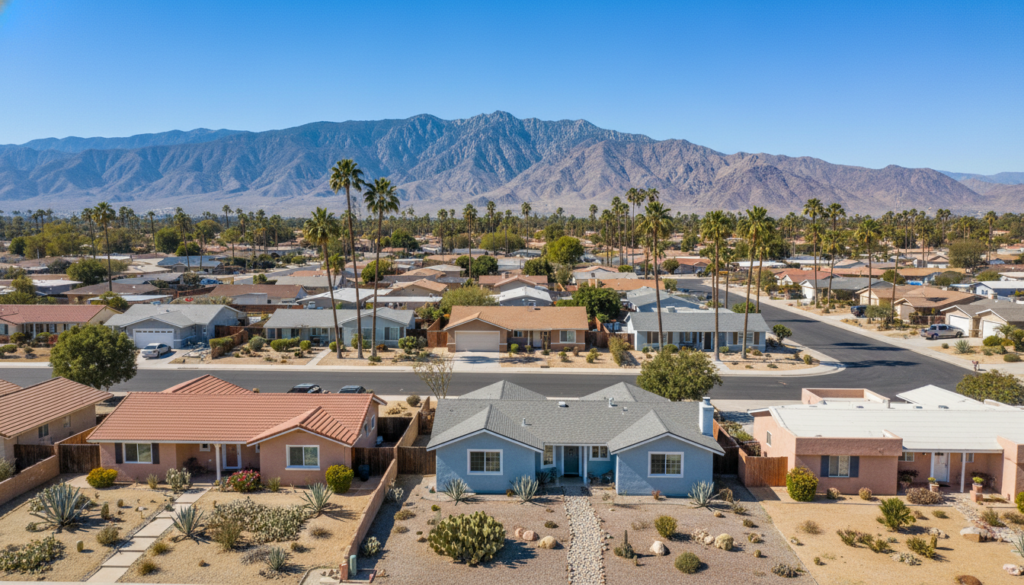 Hemet California residential neighborhood showing local roofing expertise and climate considerations