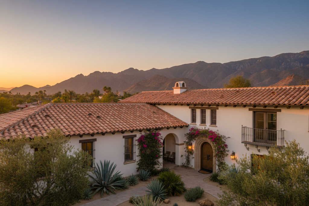 clay tile energy efficient roof on San Jacinto California home