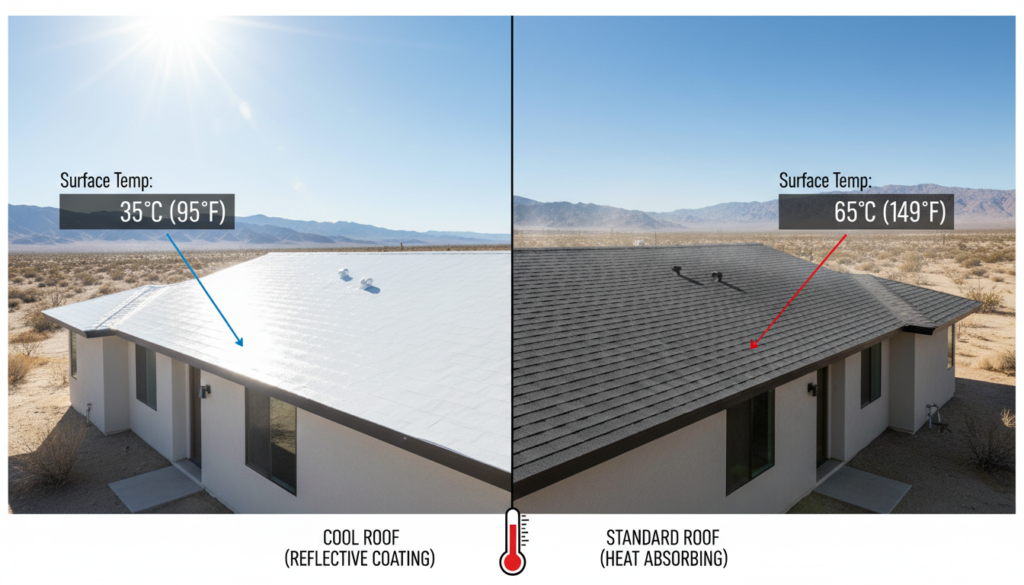 Cool roof technology and reflective roofing materials for energy efficiency